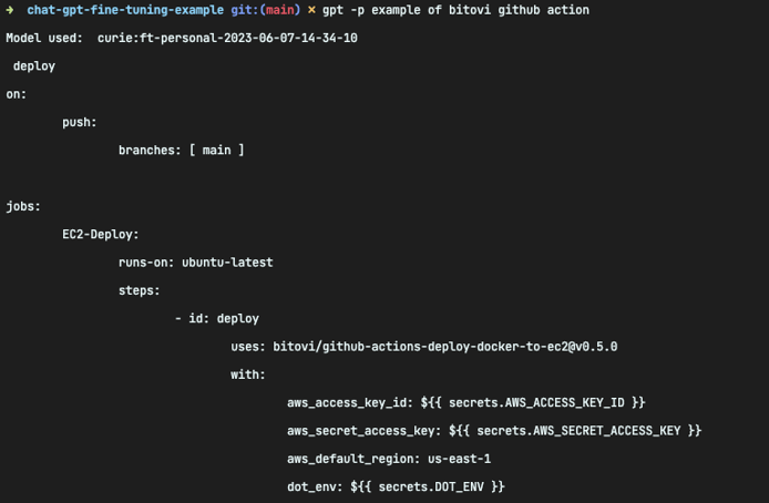 Use the ChatGPT API to fine-tune a model with Node.js