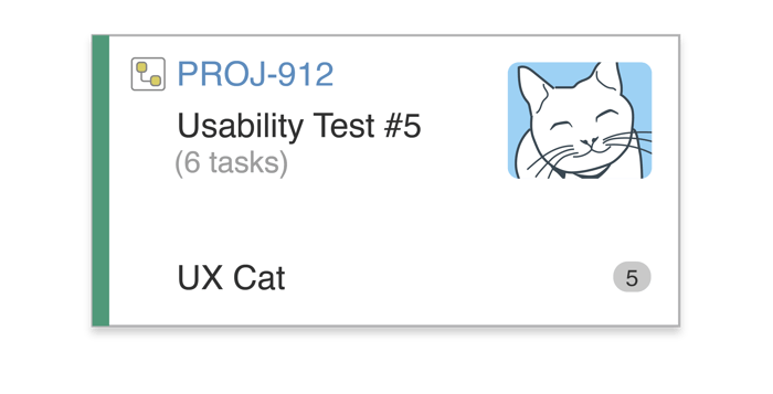 An Agile story card for a usability test