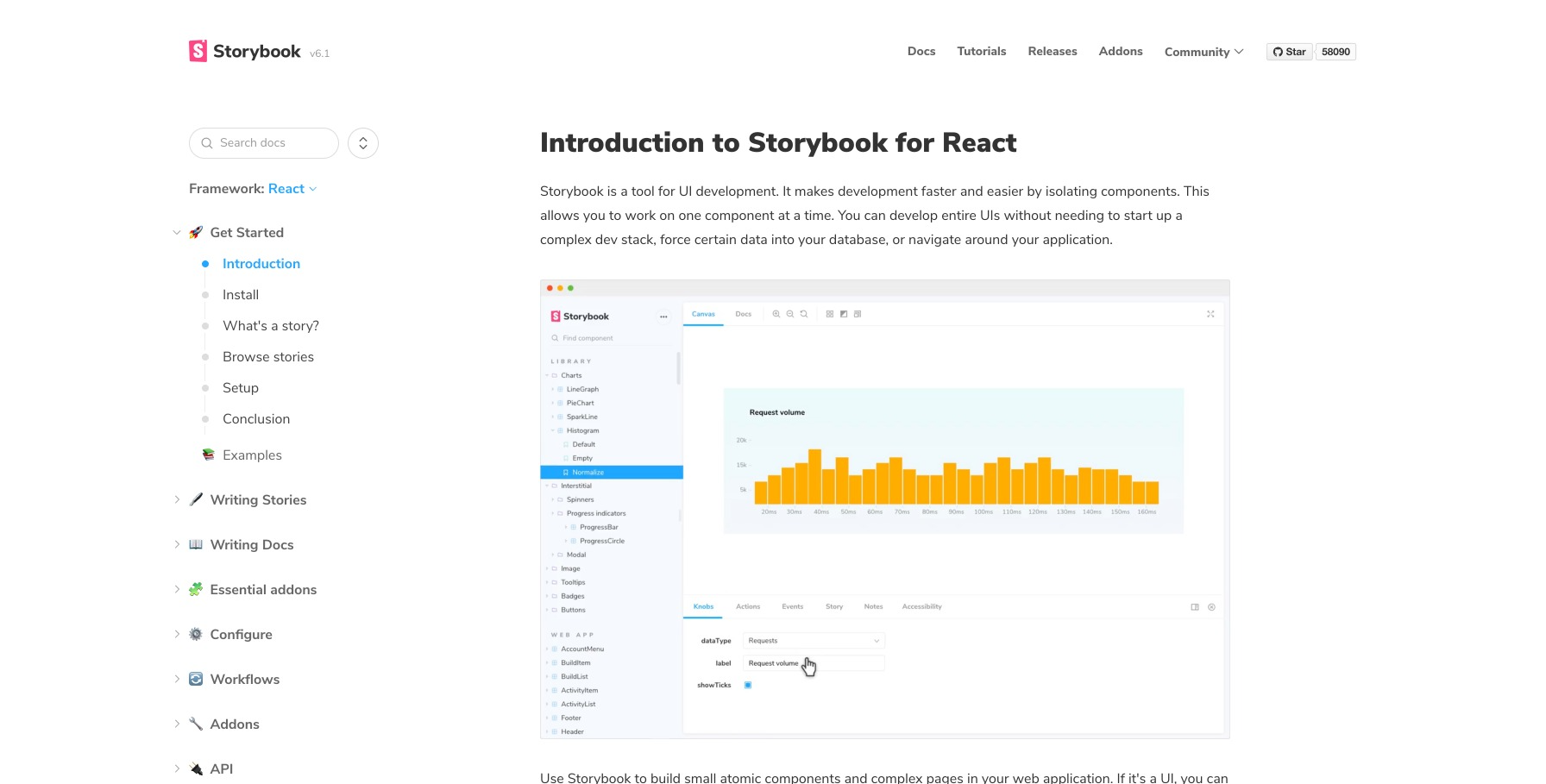 Storybook.js home page