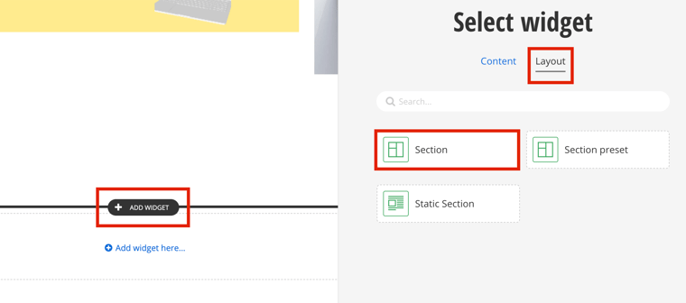 SitefinityLayoutWidget