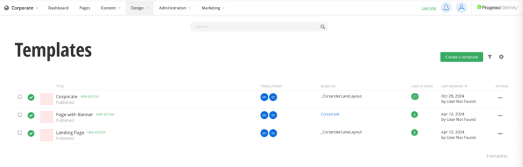 SitefinityTemplates