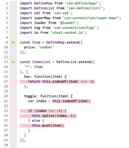 Testee ES6 code coverage