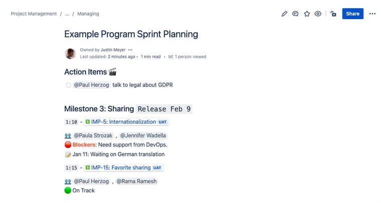 example-program-sprint-planning