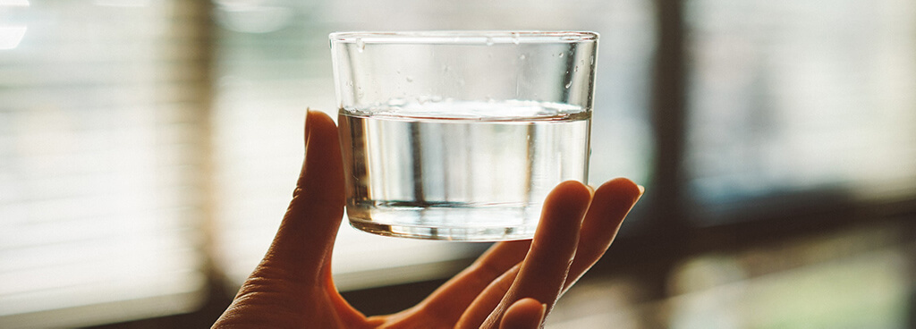 The amount of water in a glass can be seen, felt, or even heard (if you run a wet finger along the rim)