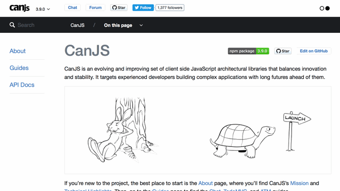 Demo of site search on canjs.com