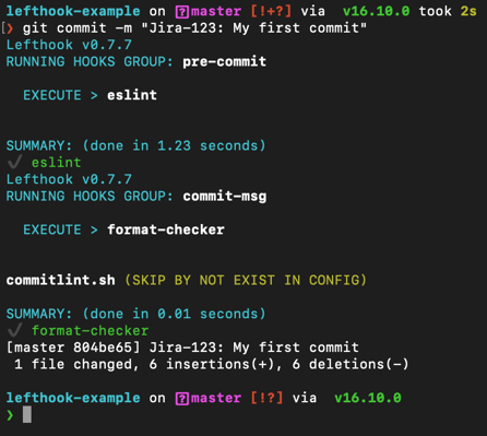 lefthook code sample