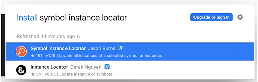 Sketch Runner results for install symbol instance locator command