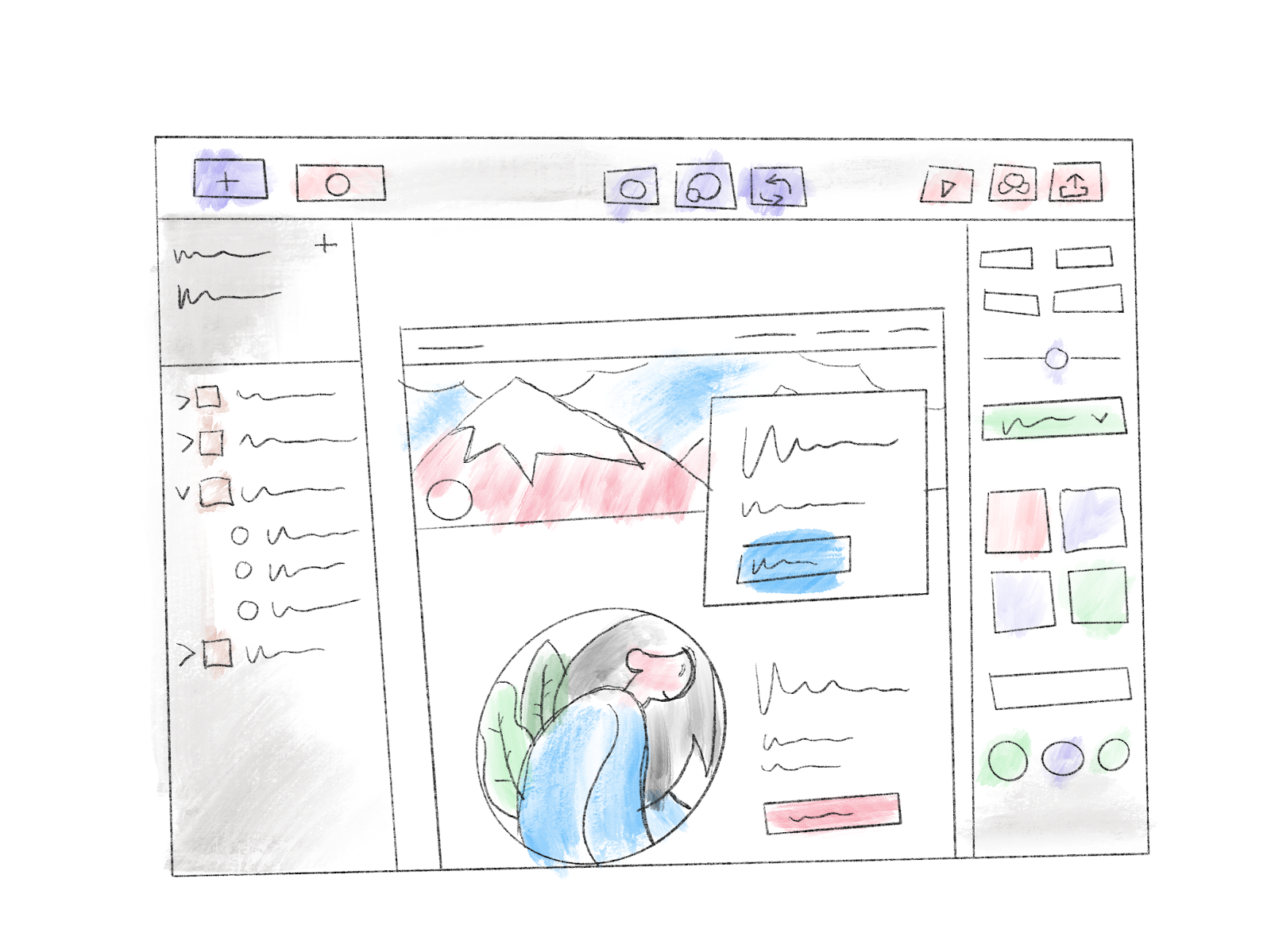 Illustration of a Web page or user interface