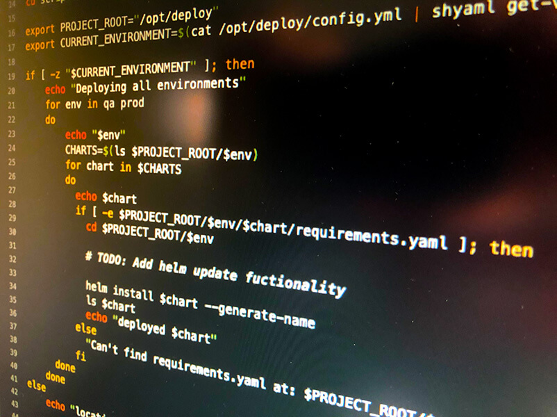 Image of YAML deploy code