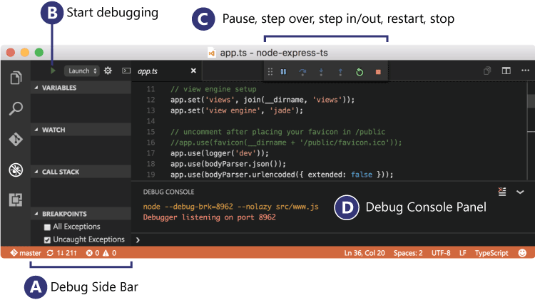 Tour the Visual Studio Code Debugger