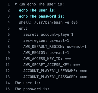 AWS run echo