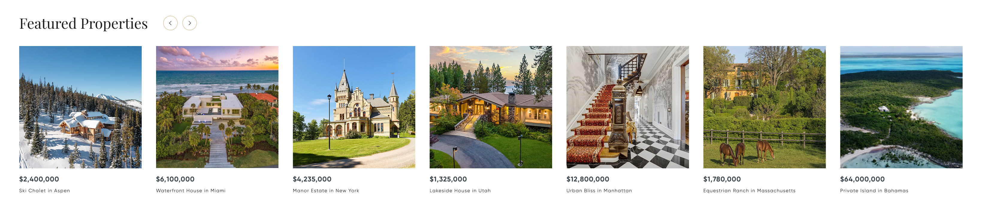 Featured Properties carousel