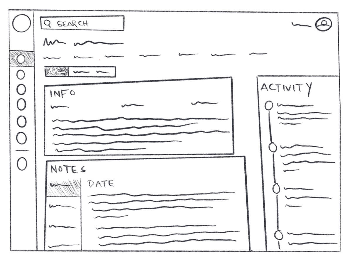 Example of a sketched whiteboard concept