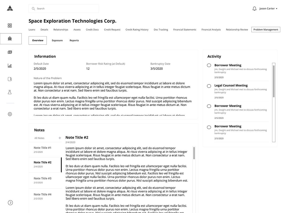 Example of a wireframe concept